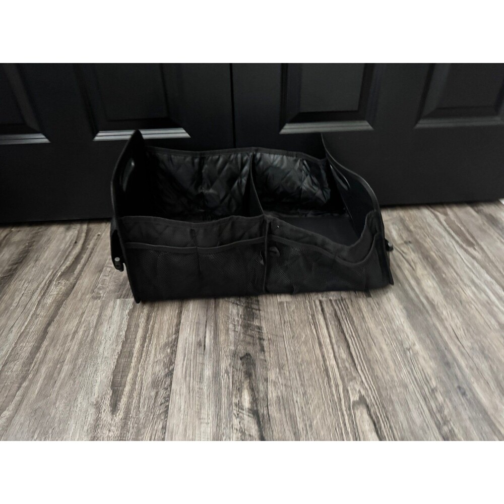 Black Foldable Car Trunk Organizer Bag- 21”x13”